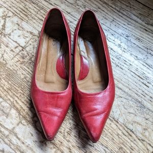 Red Fluevog Flats Size 7